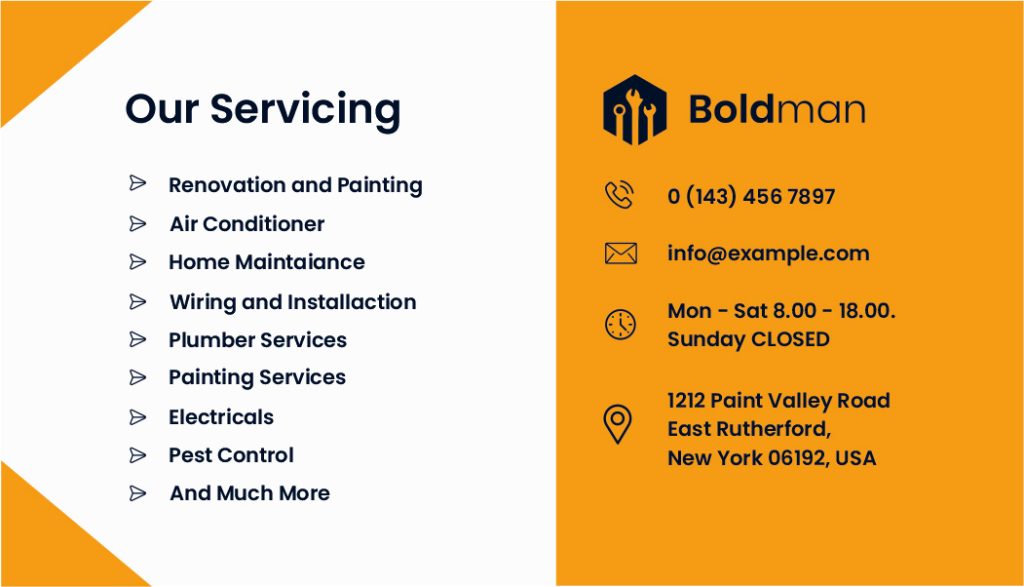 Visiting Card Back